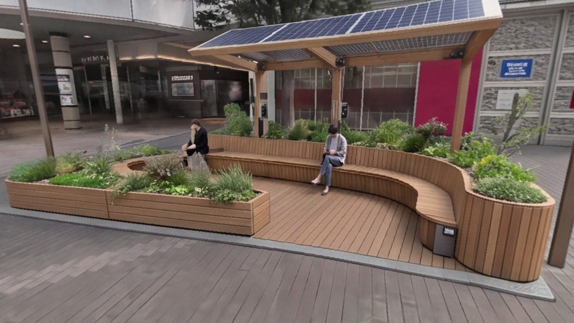 A generated future street placed back into 3D space
